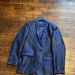 Men's Blue Patterned Blazer